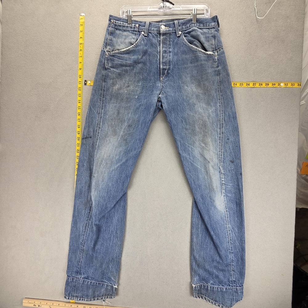 Vintage Levis Engineered Jeans Mens Blue Twisted Button Fly Fits 32x33